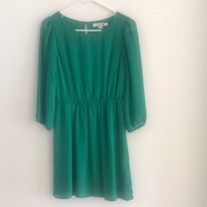 Green shear dress